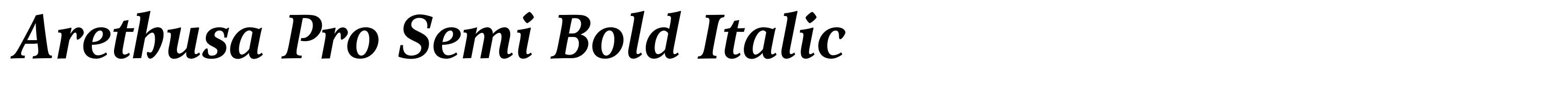 Arethusa Pro Semi Bold Italic